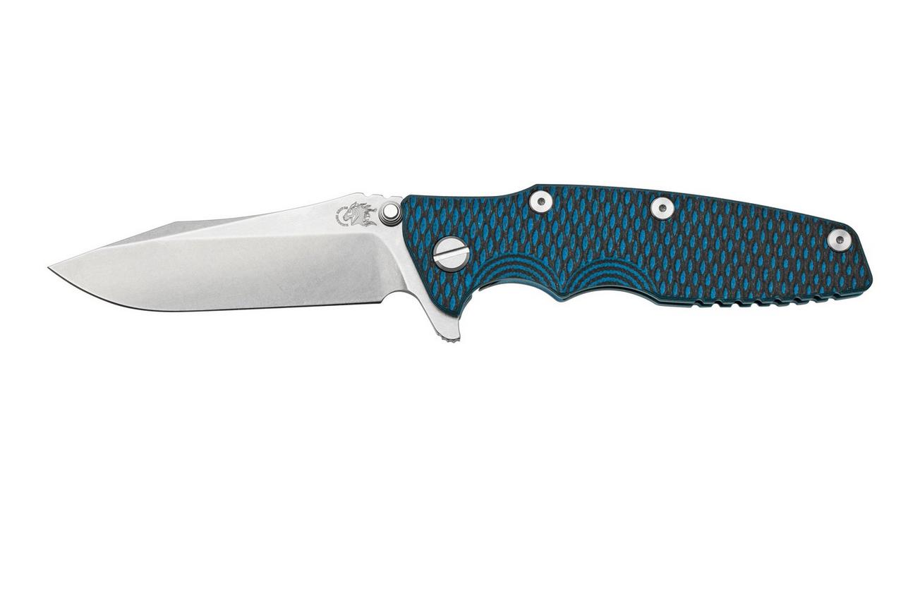 Rick Hinderer Eklipse 3.5” Spearpoint S45VN, Stonewash Blue, Blue Black G10, zakmes