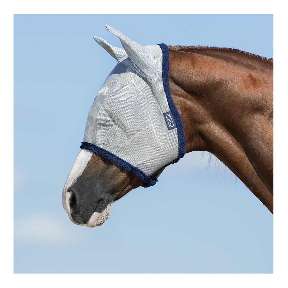 Horseware AMIGO - Masque anti-mouches silver/navy