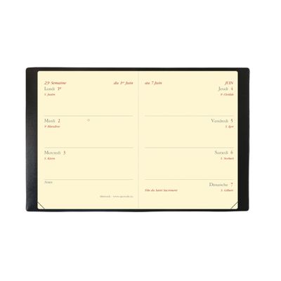 Agenda de poche Soho Miniweek - 1 semaine sur 2 pages - 7 x 10 cm - rouge - Quo Vadis