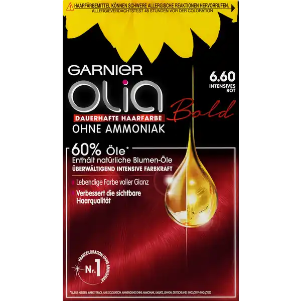 Dauerhafte Haarfarbe Coloration 6.6 Intensives Rot