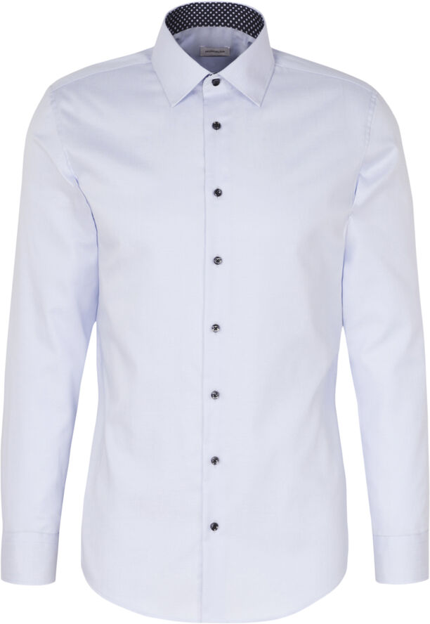 Seidensticker Business Shirt Slim Long sleeve Kent-Collar Uni Blue
