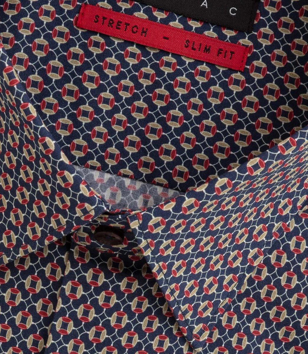 Chemise imprimée marine 