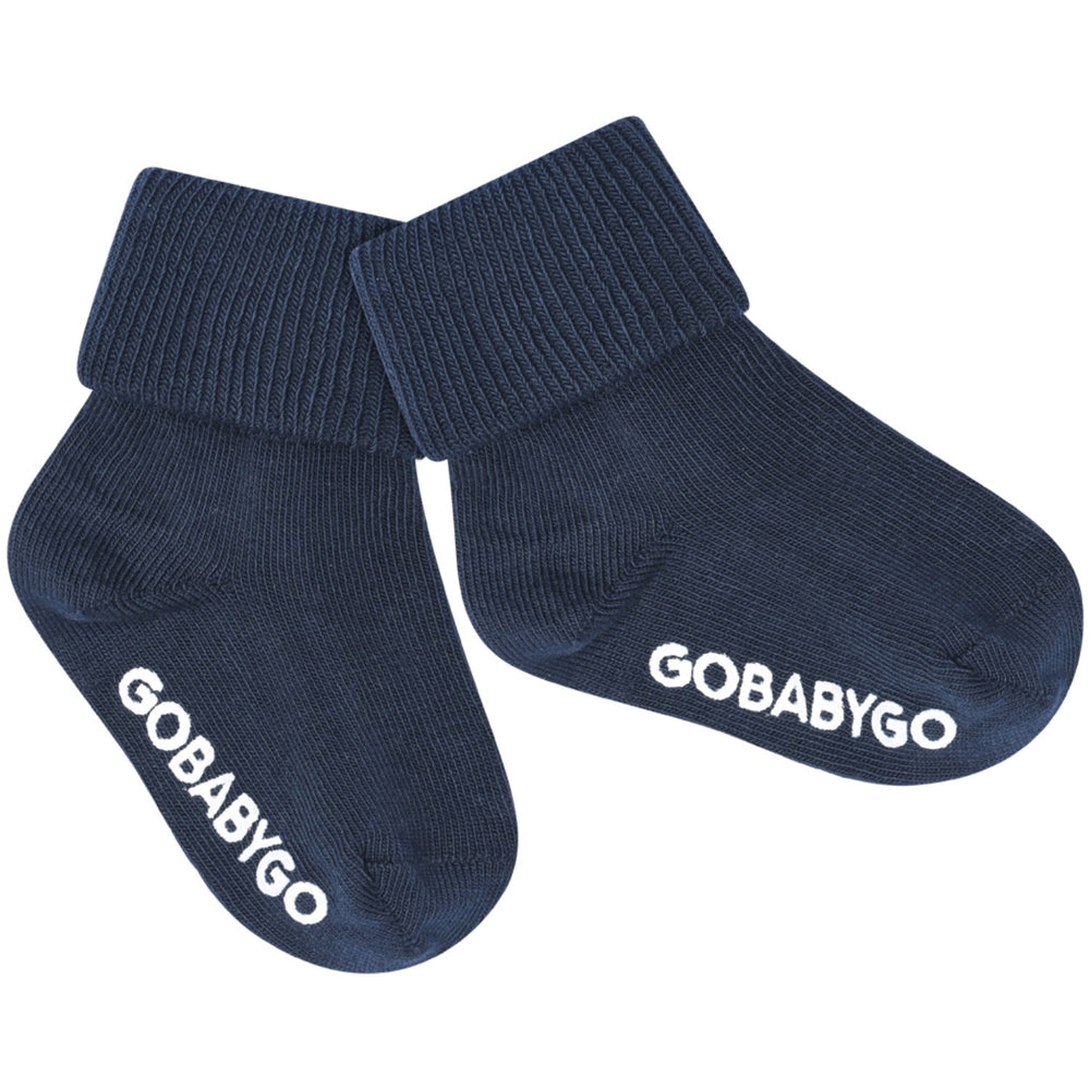 Køb Gobabygo Navy Blue Non Slip Strømper
