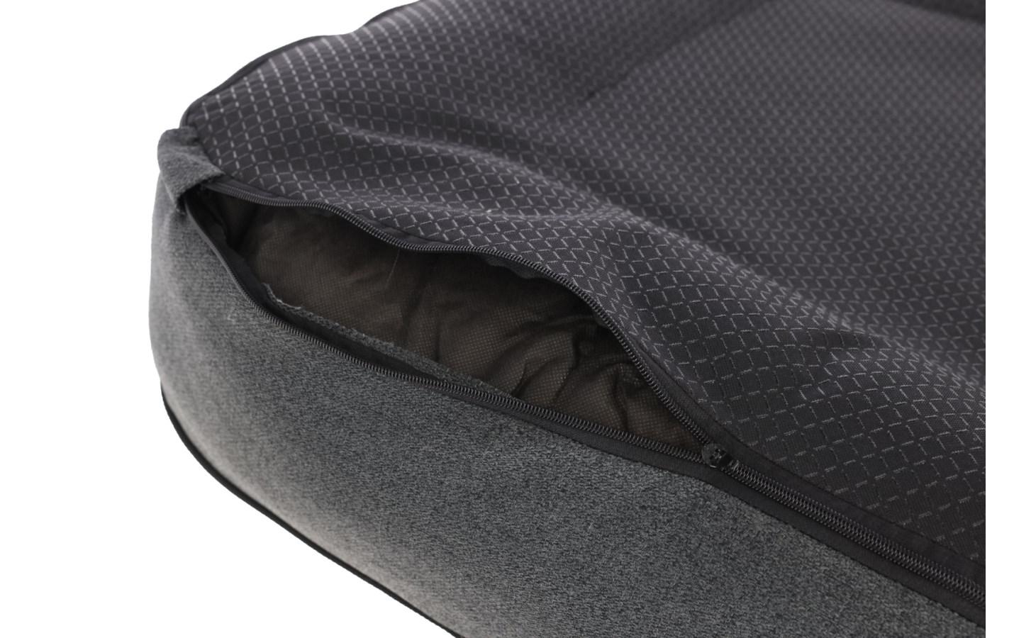 Hunde-Bett Platin Ortho eckig L, Grau<br>Orthopädisches Hundebett