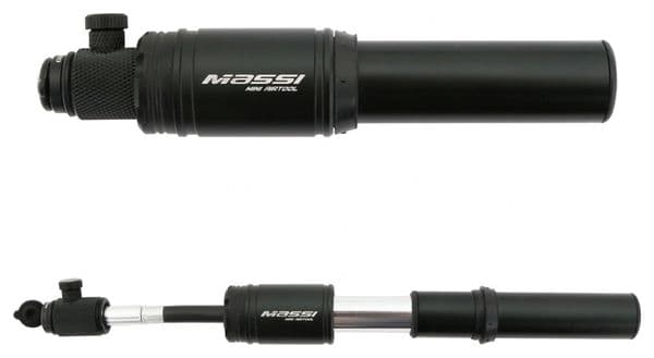 Pompe à Main Massi CM-32 Aluminium Télescopique Double Shot Noir