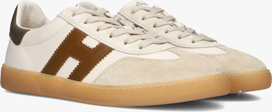 beige hogan lage sneakers cool allacciato h