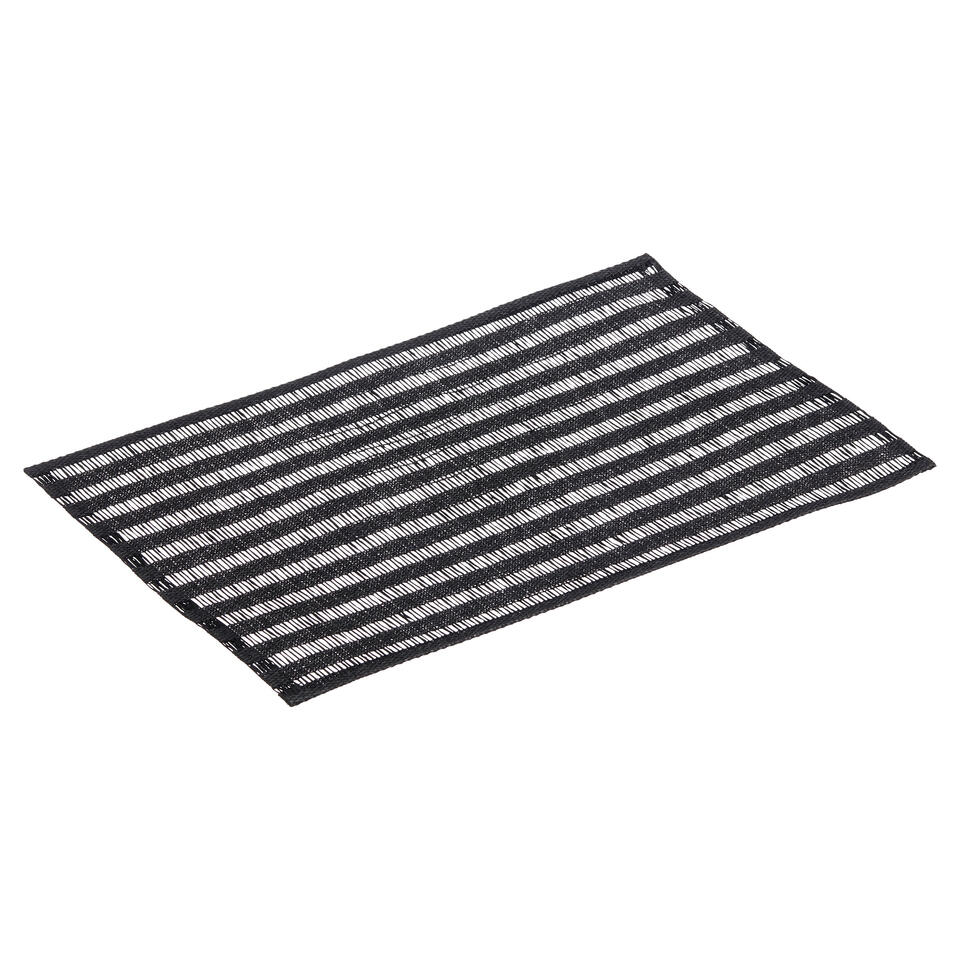 Placemat Gevlochten Zwart