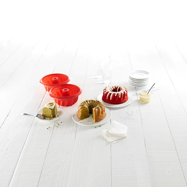 2 moules à gâteaux silicone kouglof 15 cm 700 ml Lékué