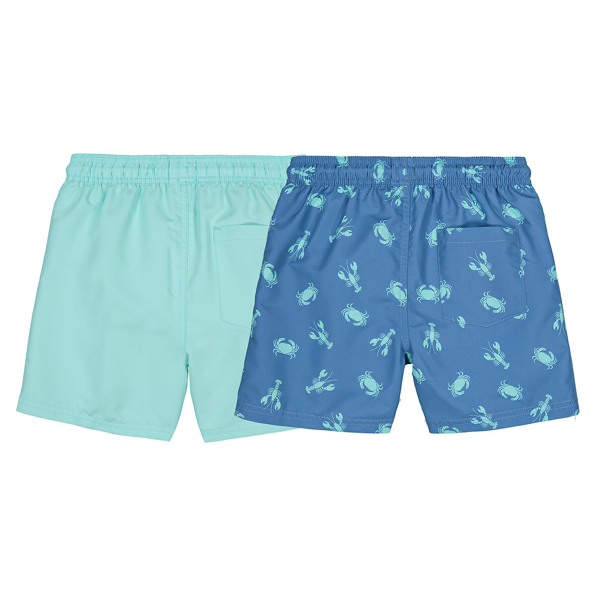 COLEÇÃO LA REDOUTE<br>Conjunto de 2 calções de banho: 1 estampado + 1 liso