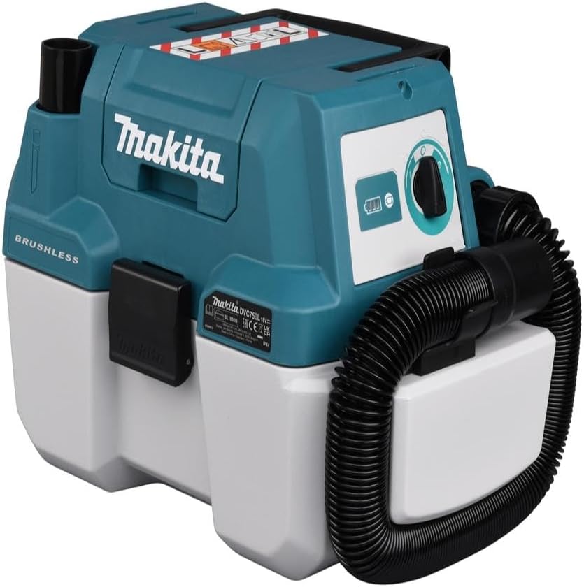 Makita, HEPA-Filter, DVC750LZ, Staubsauger DVC 750 LZ 18 Volt ohne Akku und Ladegerät, Grün/Schwarz, 4.5 liters