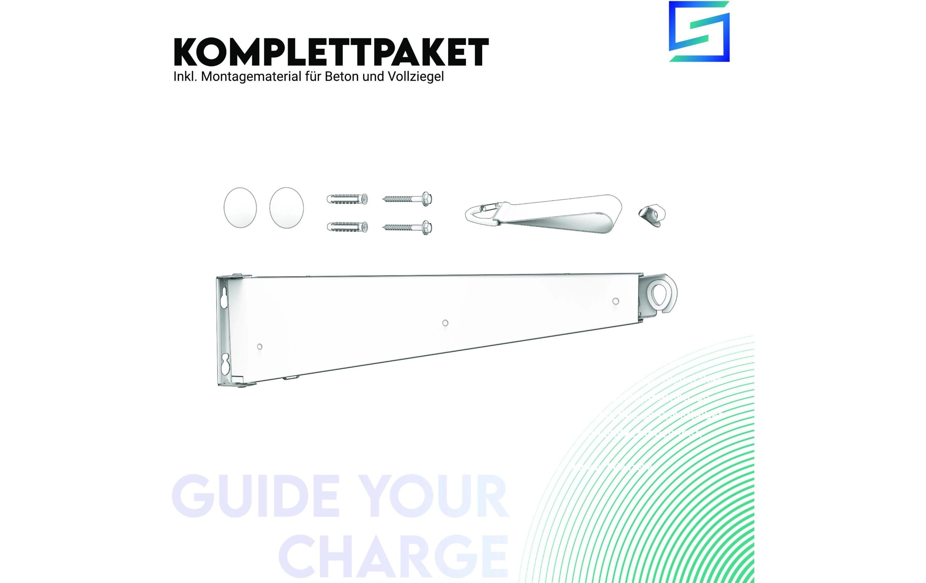 Kabelhalter Cable-Sherpa, Schwarz<br>Ausziehbares Kabelmanagementsystem für E-Ladekabel
