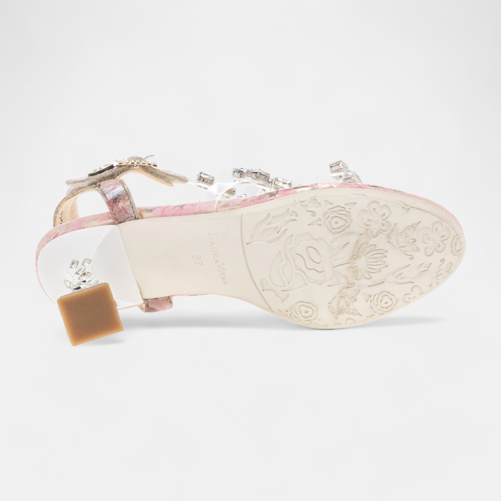 Nu-pieds à talon Femme rose