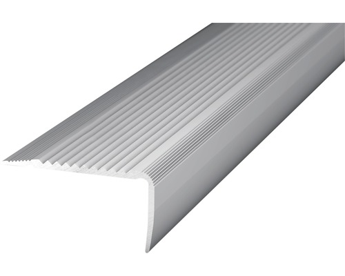Aluminium traprandprofiel, zilver, geperforeerd, 45 x 23 x 1000 mm