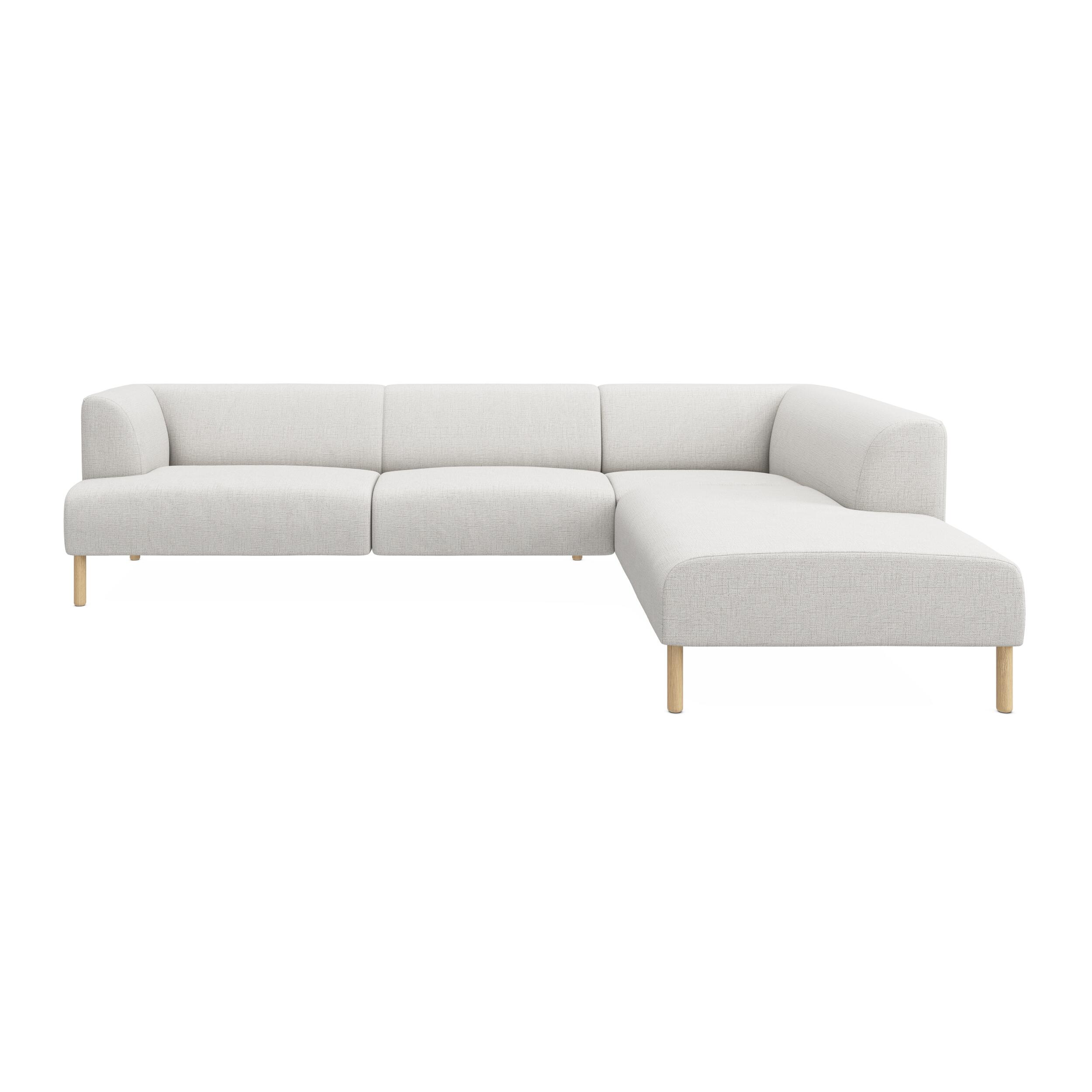 Teron højrevendt sofa med pufafslutning