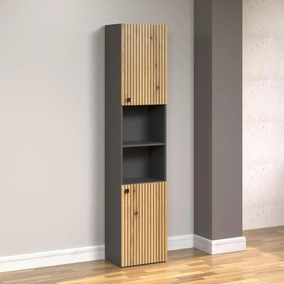 CALICOSY - Geribbelde badkamerkolom PUREBLISS - 15x122x44,5 cm