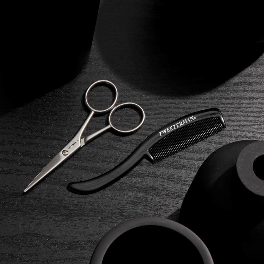 Tweezerman Gear Moustache Scissors And Comb
