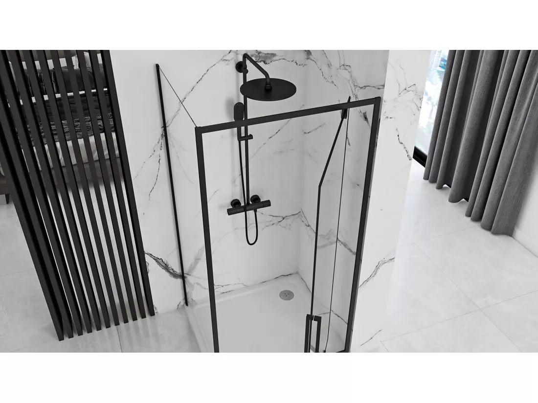 Cabine De Douche Rea Rapid Swing 120X80 Black