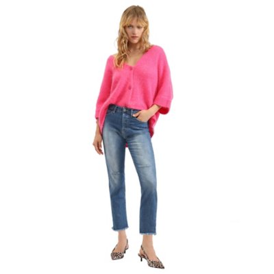 Jean femme Girl Fit 7/8 Bleu Moyen PLEASE