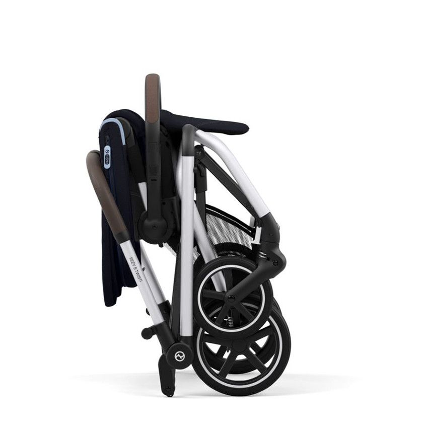 Poussette Eezy S Twist+ 2 châssis Silver - Ocean Blue - Ecru