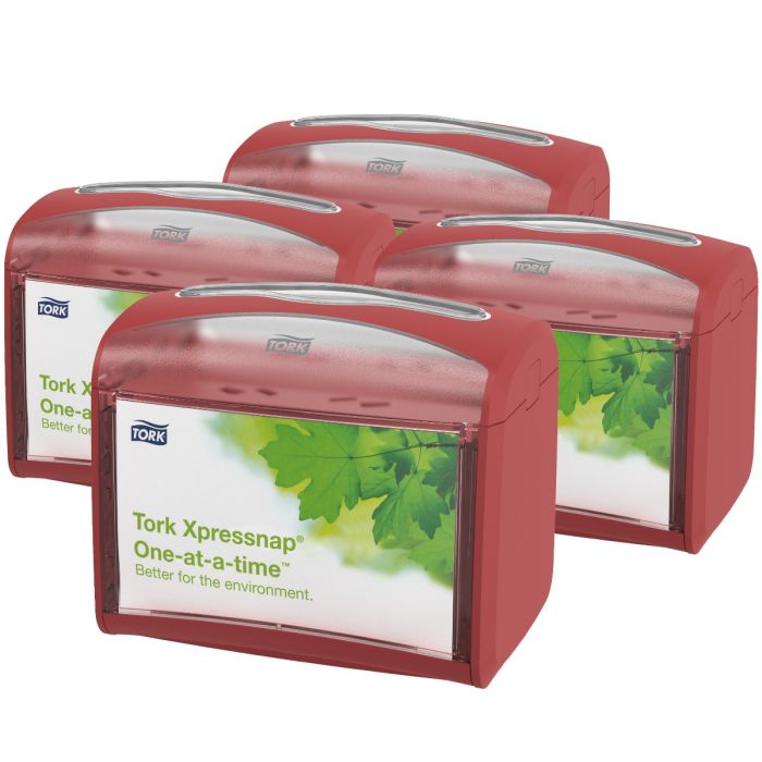 Tork 272612 Xpressnap Tabletop, dispenser rood, N4 Signature Line (272612)