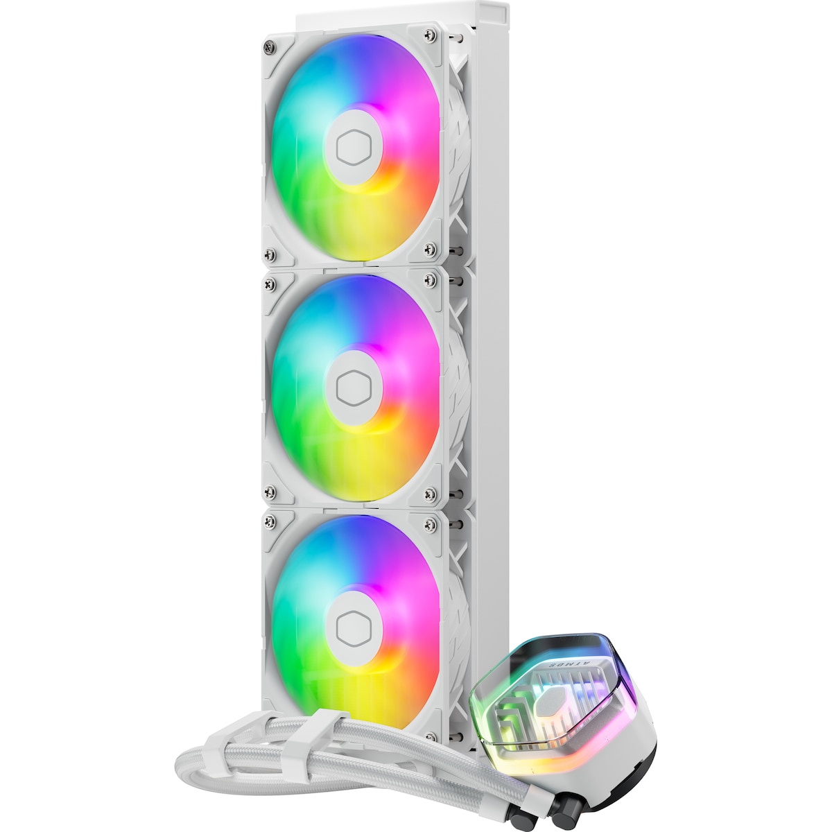 Cooler Master MasterLiquid 360 Atmos ARGB CPU vannkjøler (hvit)