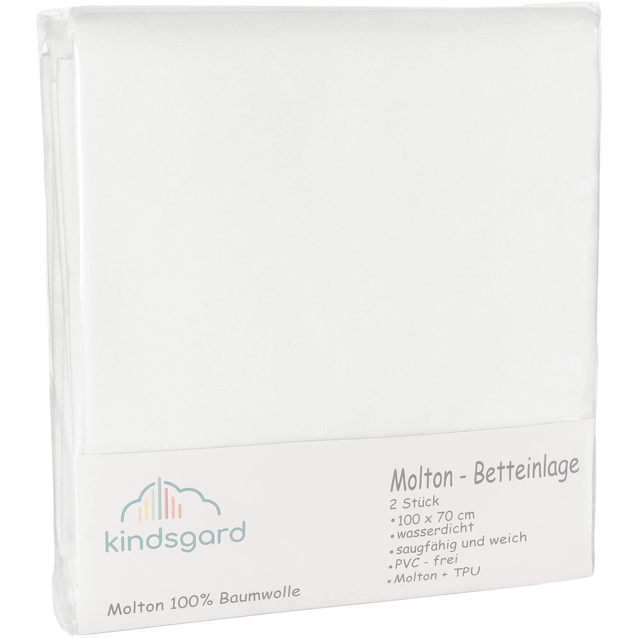 kindsgard Betteinlagen tistap 2er-Pack 70 x 100 cm weiß