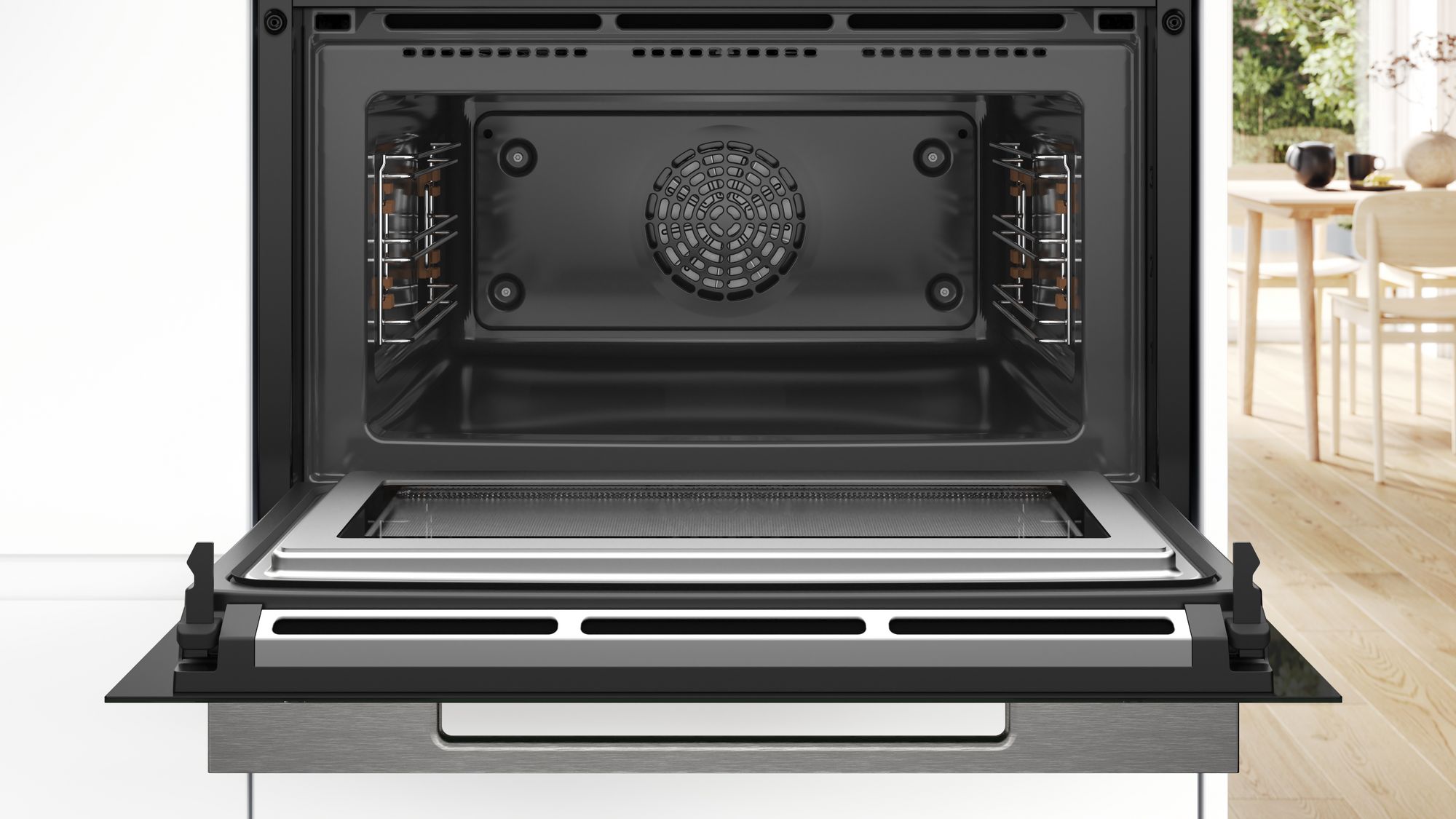 Forno compacto Série 8 com micro-ondas 60 x 45 cm Preto CMG7761B1
