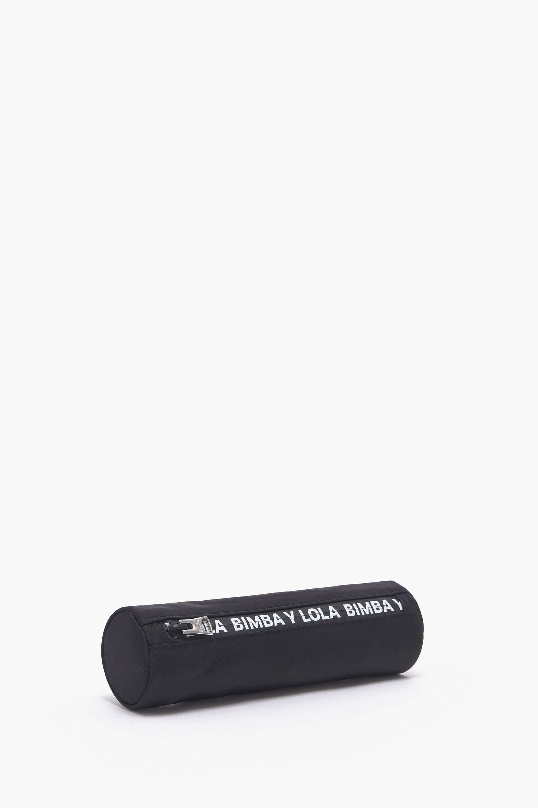 estojo cilíndrico de nylon preto