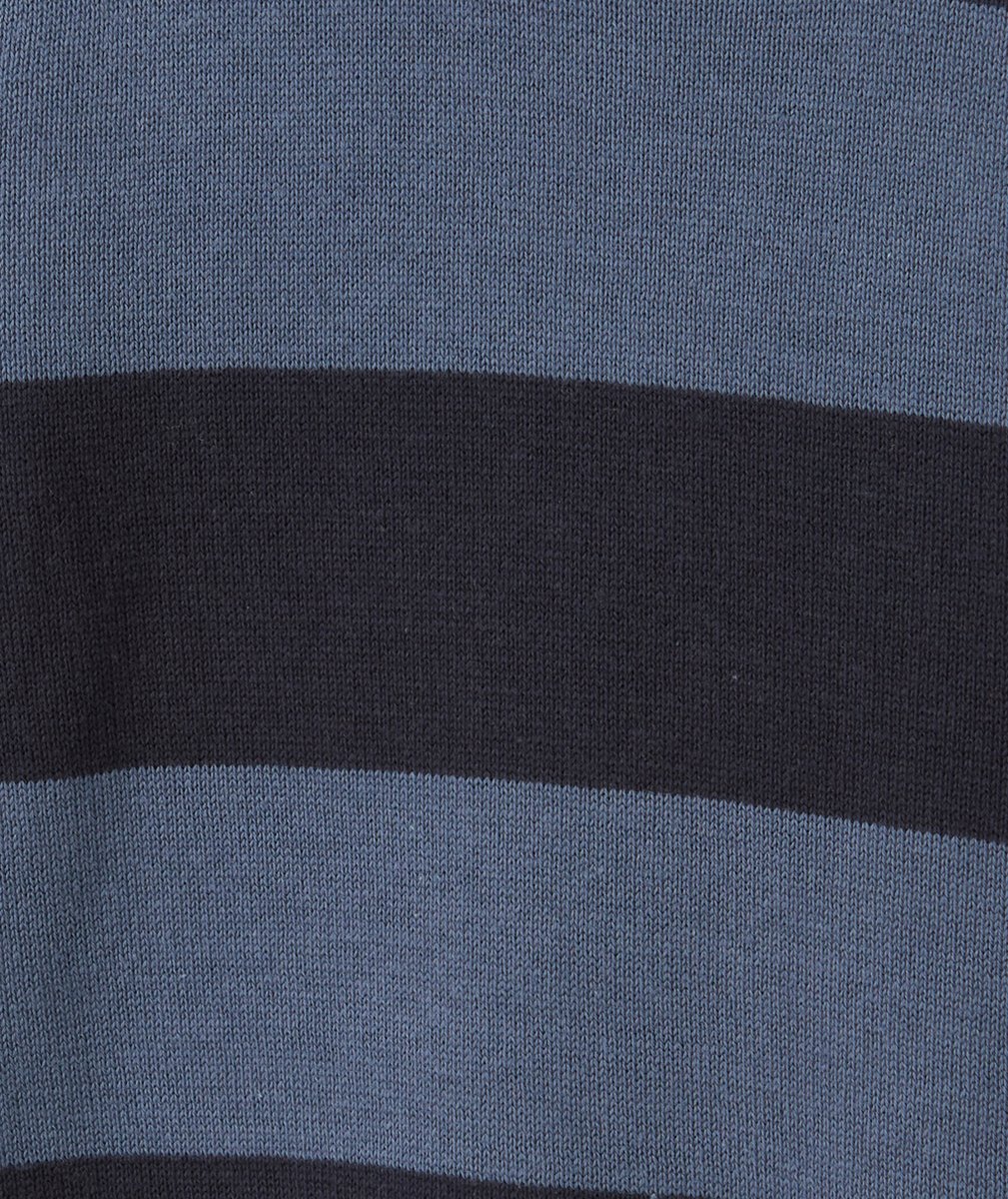 PULL MANCHES LONGUES GARÇON EN COTON BIO À RAYURES BICOLORE