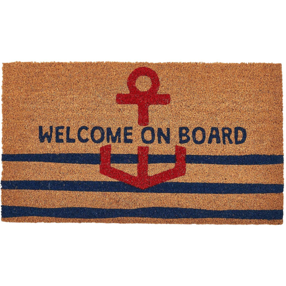 Paillasson en fibres de coco 70 x 40 cm welcome on board