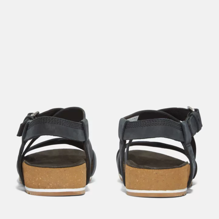 Sandale à brides croisées Malibu Waves pour femme en noir