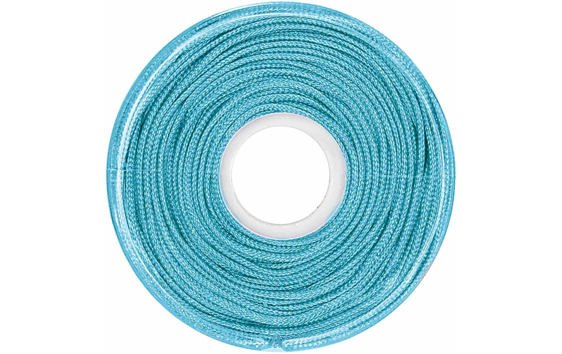 Kordelband Makramee 1 mm x 10 m, TürkisMakrameeband