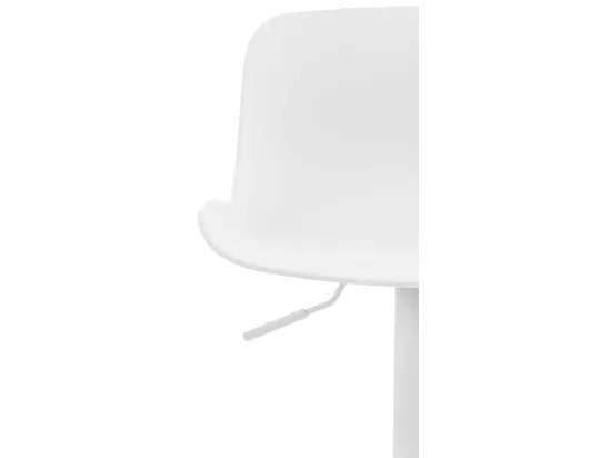 Lot de 4 Tabouret de bar - Plastique - Blanc - Almada