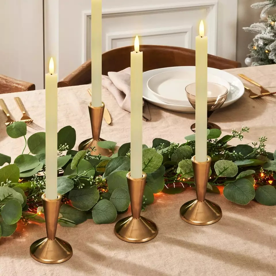 (2er Set) LED Stabkerzen Home Deko Stimmungsleuchte inkl. Fernbedienung (Batteriebetrieben) - Warmweiss