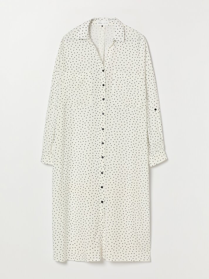 Vestido midi camisa - Branco