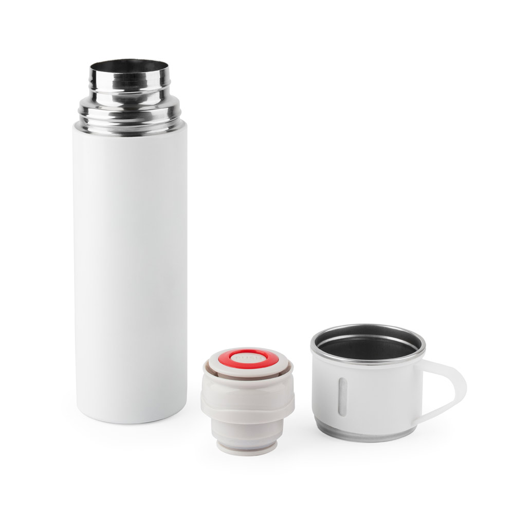 hi!dea 94348 - Bouteille en acier inoxydable à double paroi (90 % recyclé) avec finition mate 490 mL
