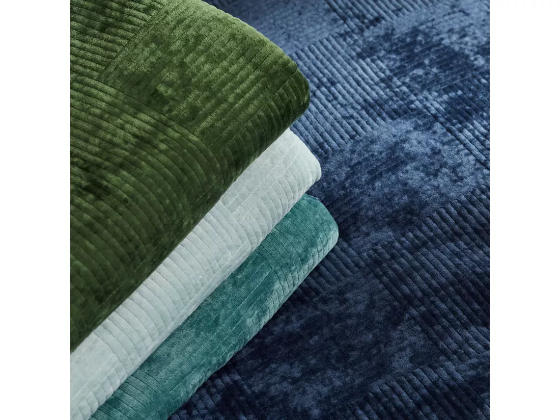 Jeté de lit Quadron Turquoise Moyen Polyester 200 x 220