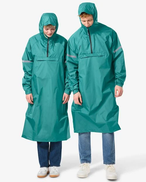 poncho de pluie pour adulte léger imperméable vert