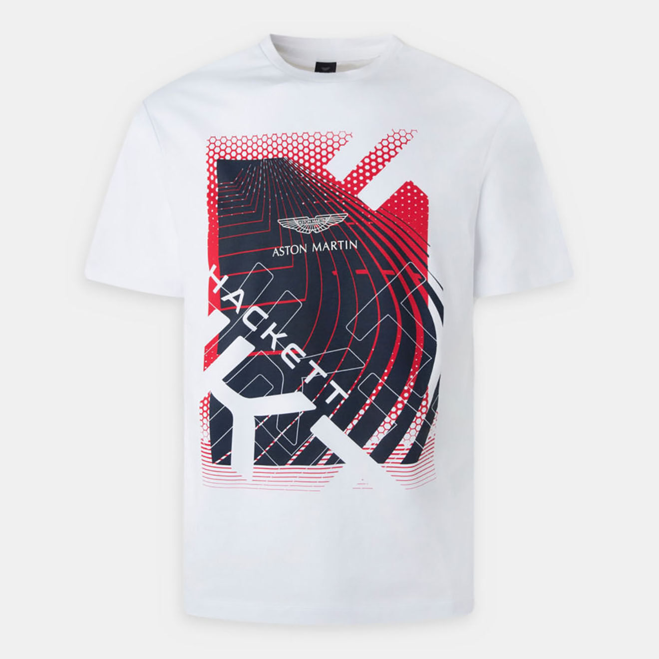 Hackett London T-Shirt Aston Martin Racing imprimé blanc