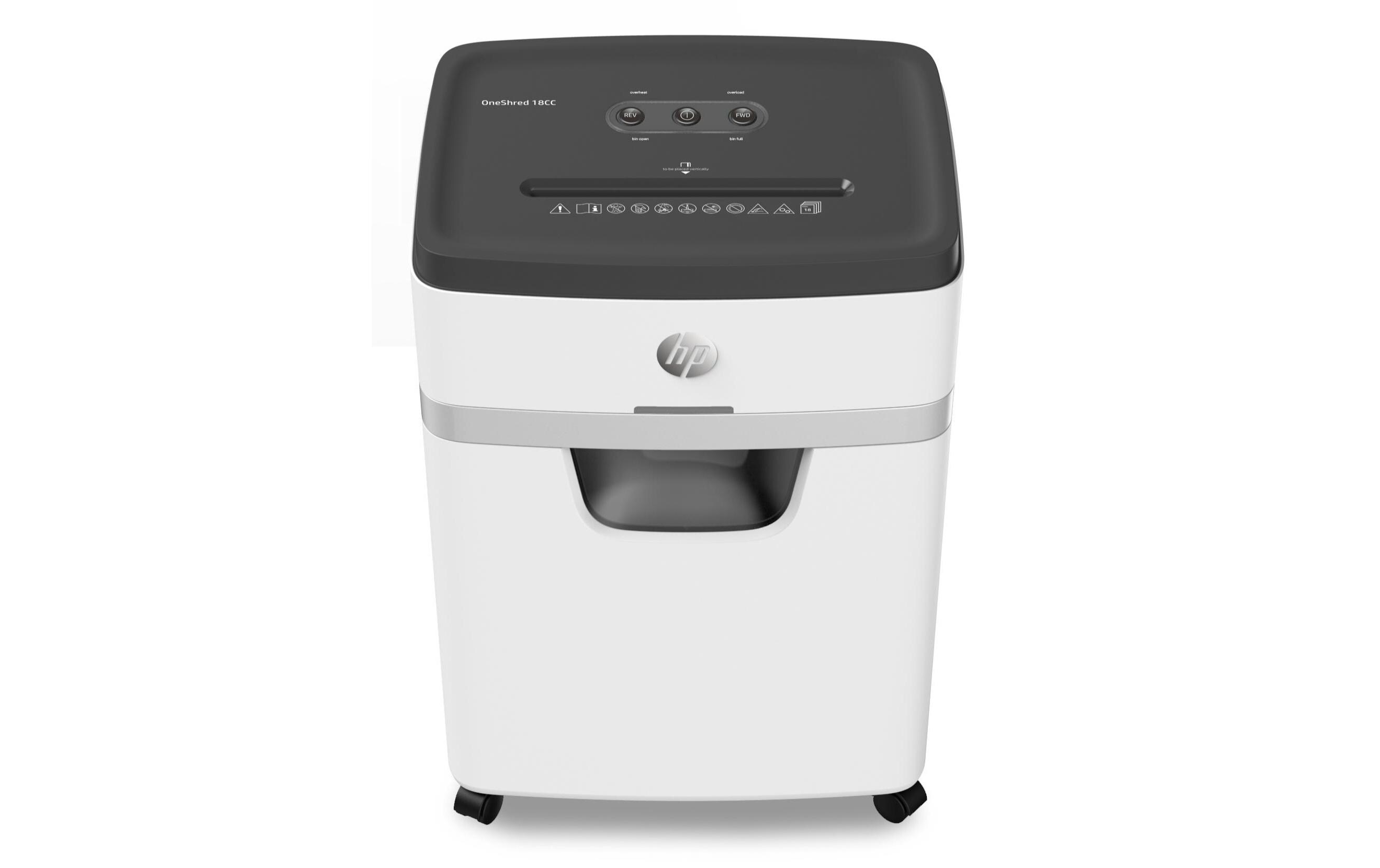 Aktenvernichter OneShred 18CC P-4, 18 Seiten<br>Dokumentenvernichter von HP