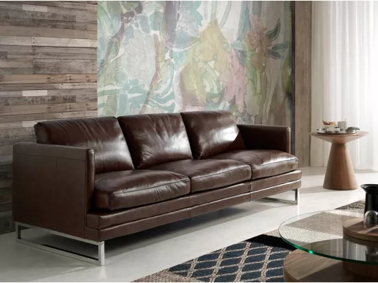 Fauteuil pivotant relax cuir avec mécanisme du dossier rabattable Kora-Couleur Cuir Piel blanc