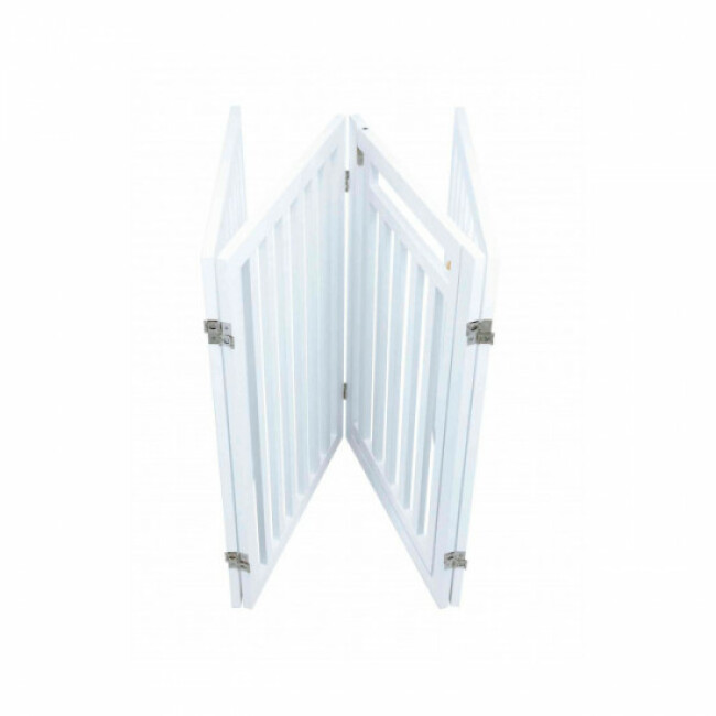 Barrière pliable avec porte en 4 parties pour chien Trixie