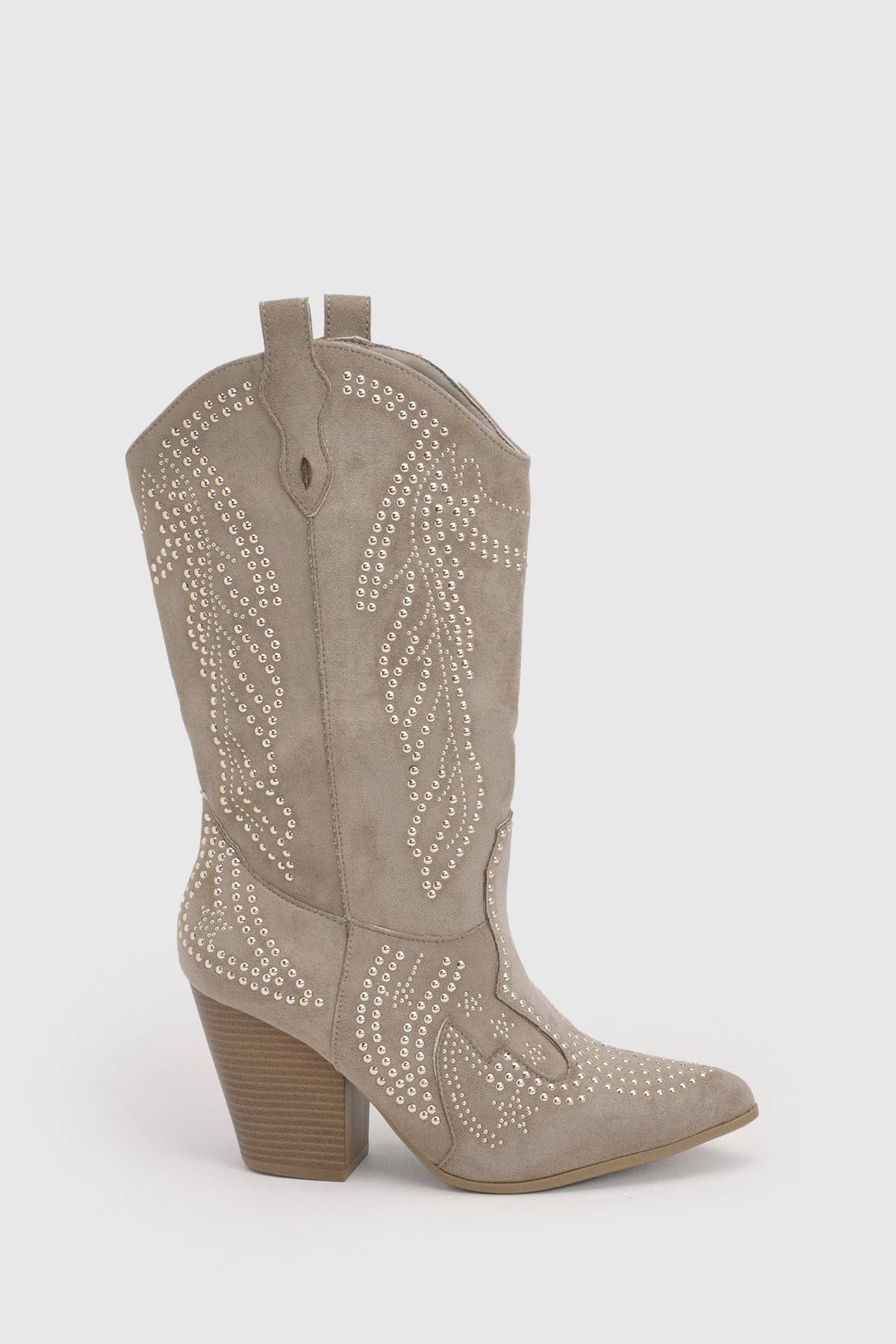 boohoo Bottes Western En Synthétique Avec Détails Cloutés