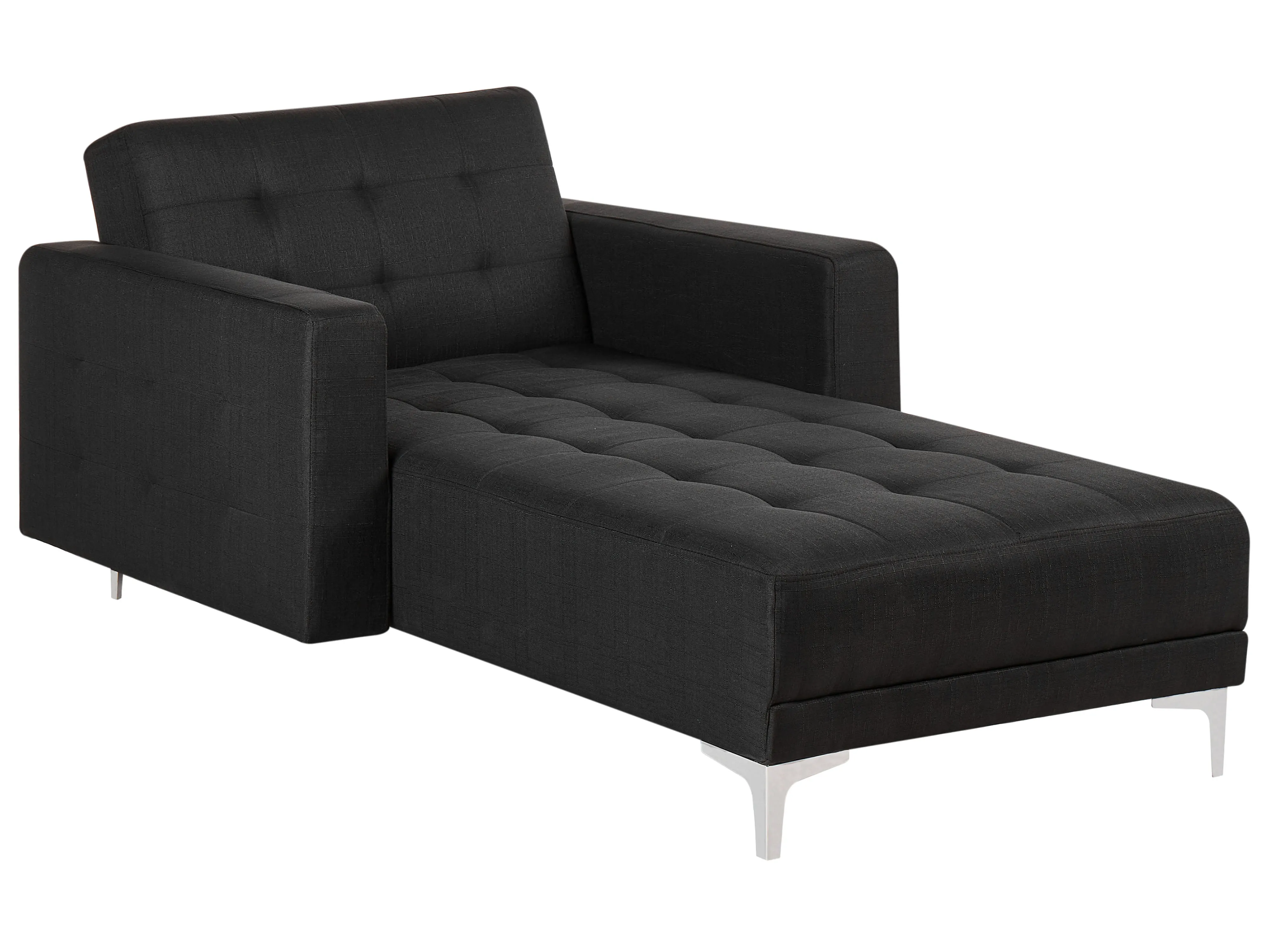 Chaise longue ABERDEEN Stof Grafietgrijs