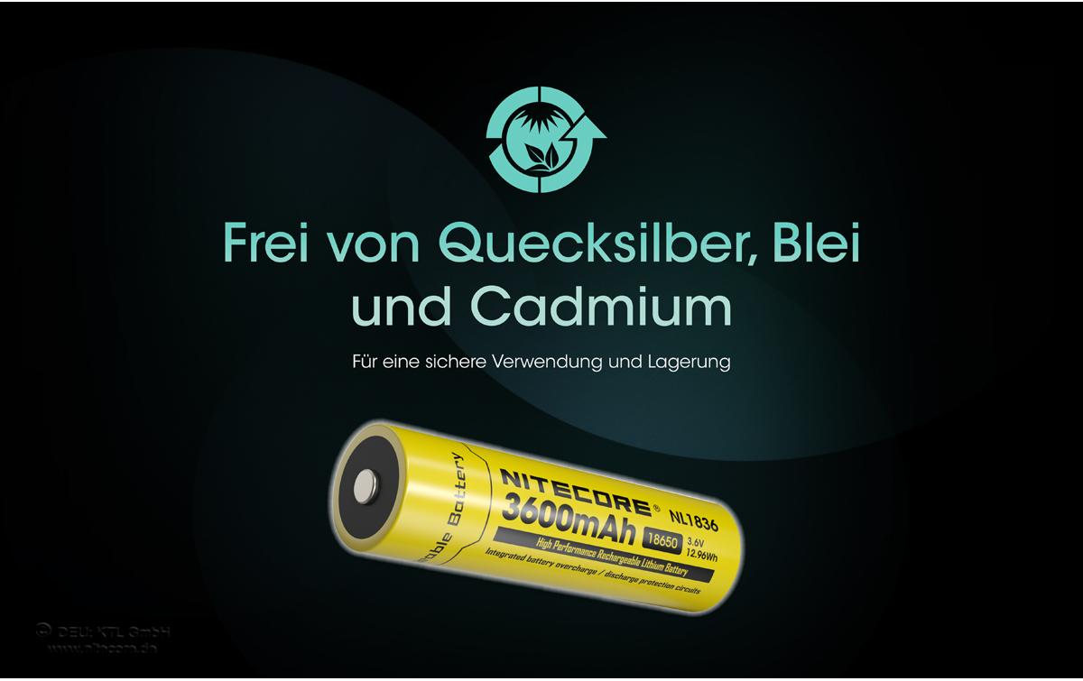 Akku NL1836 Li-Ion Typ 18650 3600 mAh, 1 StückLi-Ion Akku
