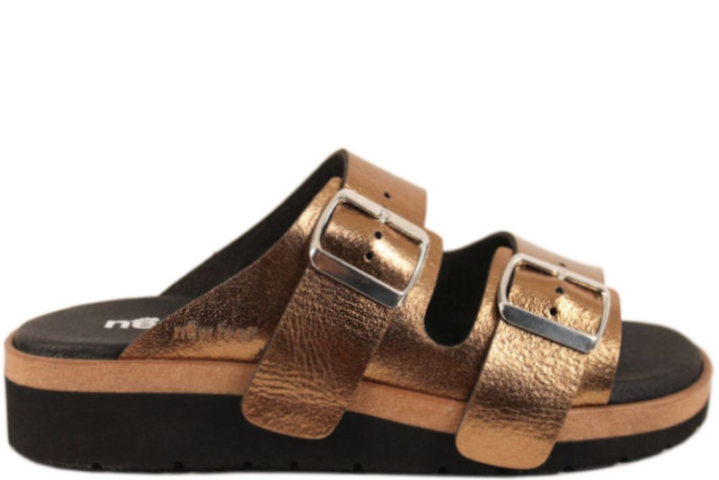 NEW FEET BRONZE PU SLIPPERS