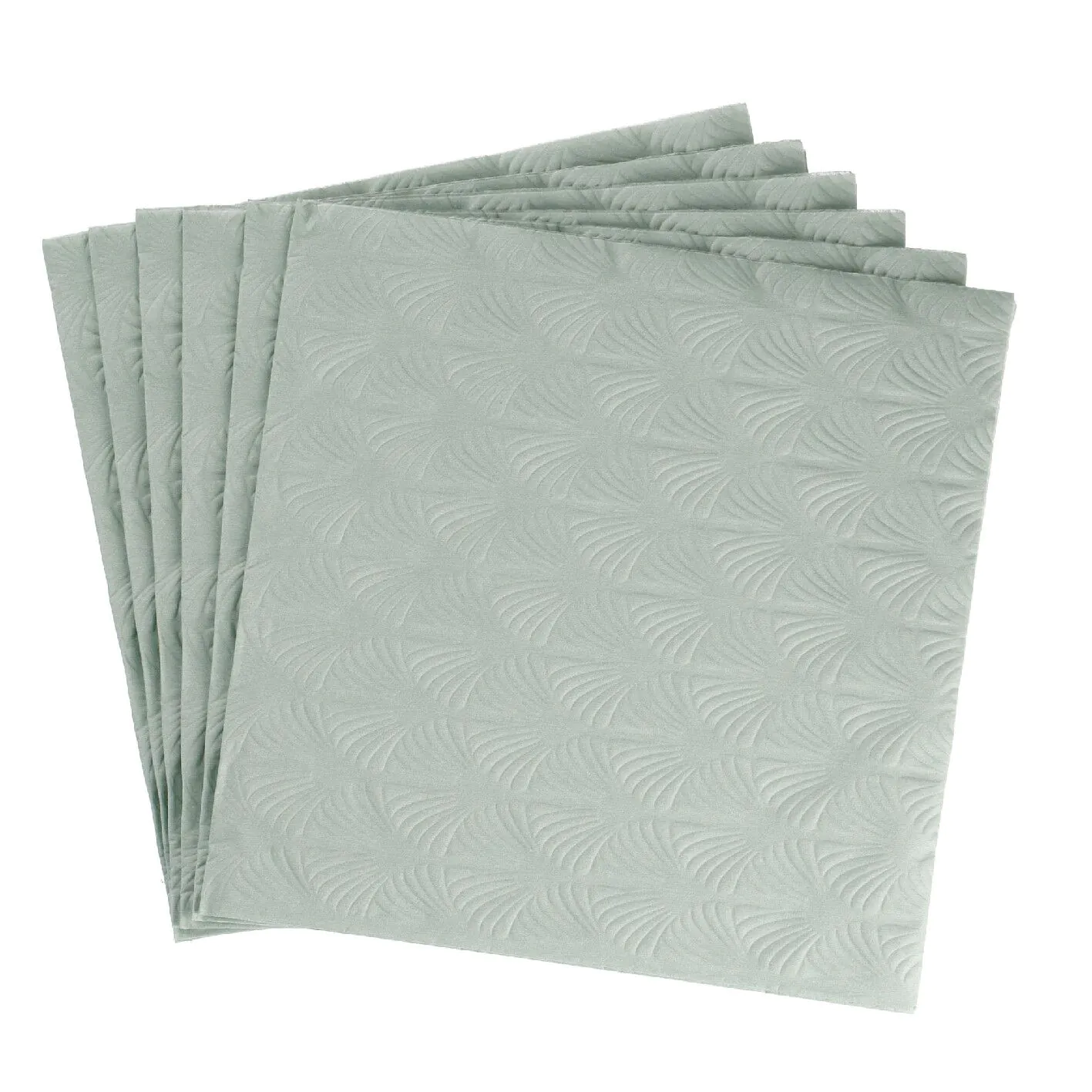 Serviette Artdeco, Prägung, mintgrün