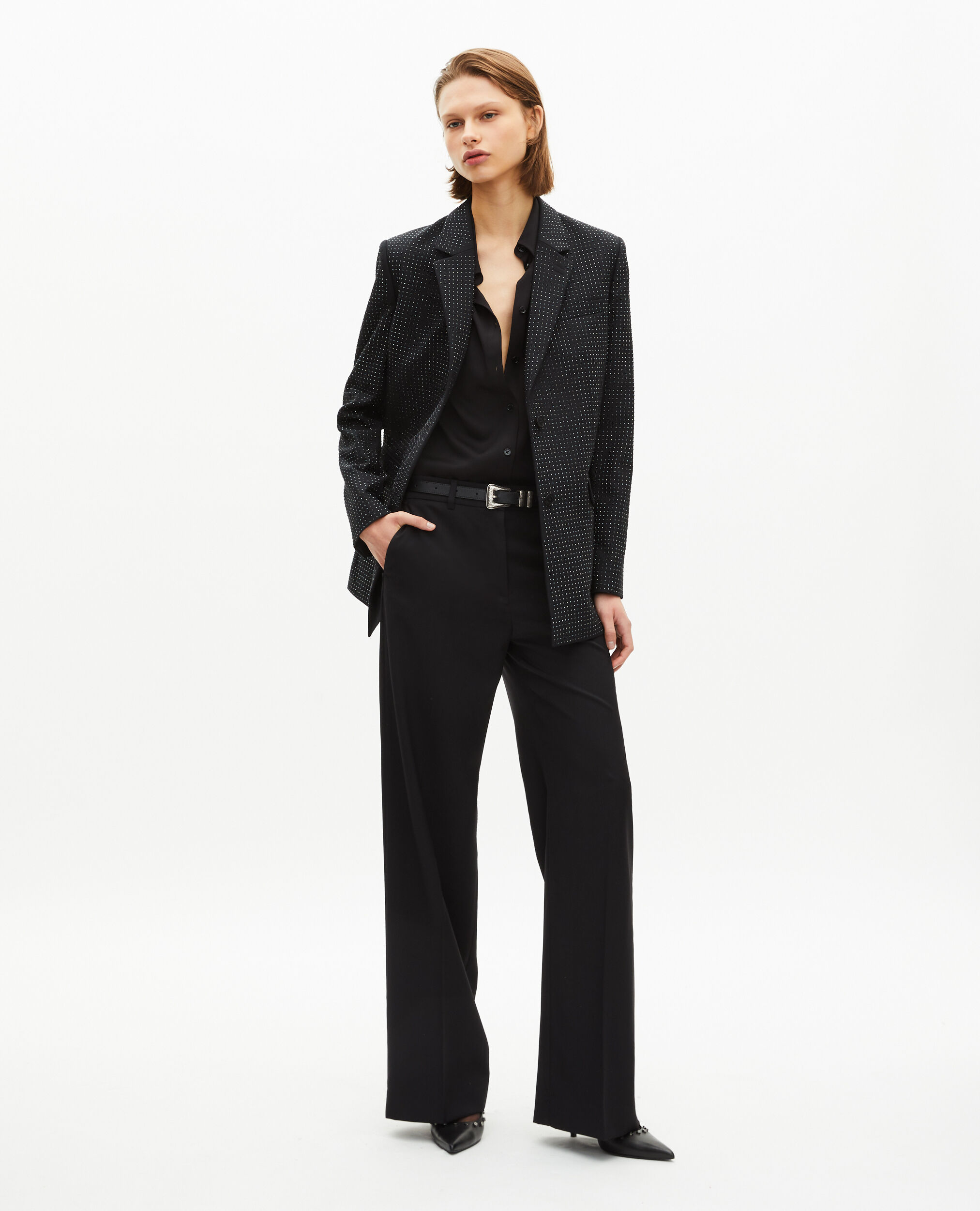 Veste à strass noire