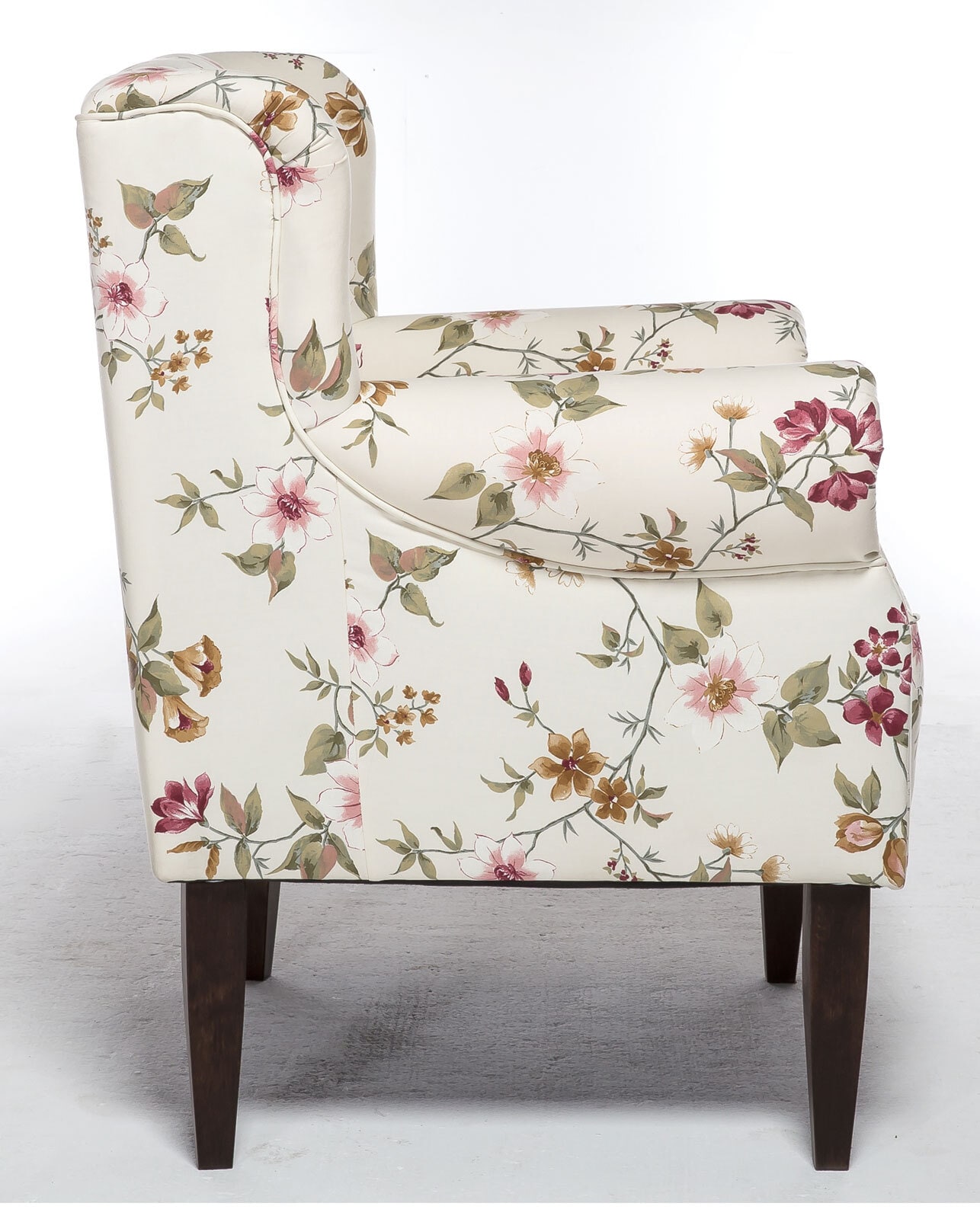 Sessel Emmen Blumenmuster Beige/Rot/Ocker 84x99x73 cm