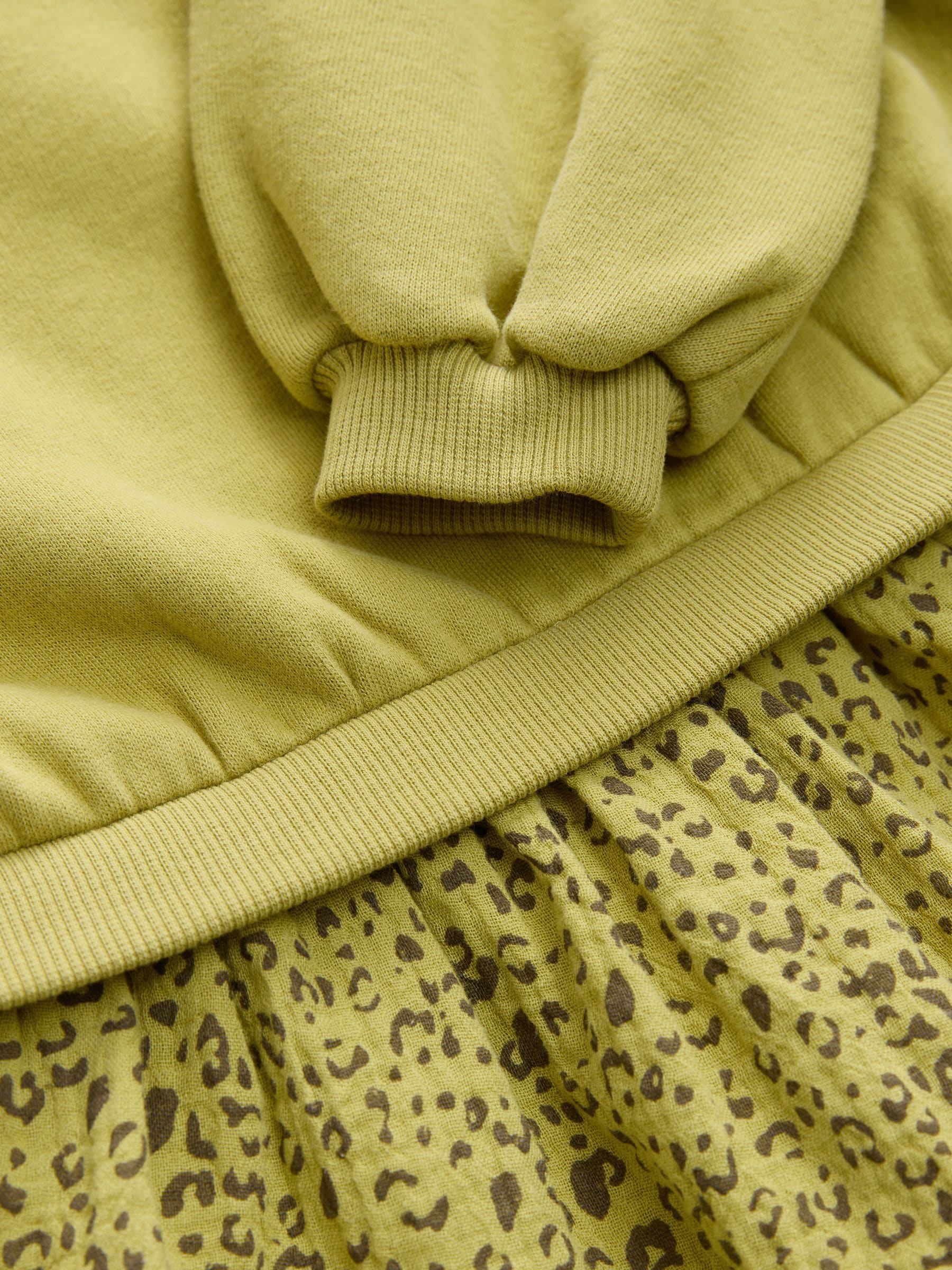 Groene wortel - Sweatjurk met mesh rok (3mnd -7jr)